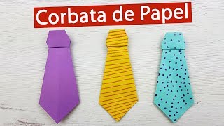 👔 Cómo hacer una corbata de papel para el día del Padre Origami [upl. by Bennet]