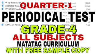 Periodical Test for Quarter1  MATATAG CURRICULUM [upl. by Otilegna506]