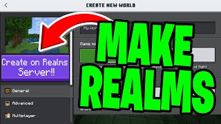 How To Make Realms For Minecraft Bedrock 121 [upl. by Assil]