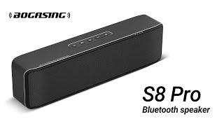 60W HiFi 서라운드 스테레오 사운드 및 펀치 베이스를 갖춘 BOGASING S8 Pro 휴대용 무선 스피커 [upl. by Ab582]