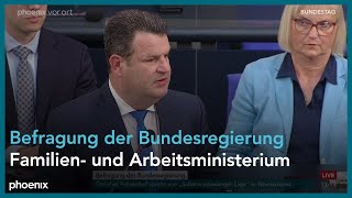 Befragung der Bundesregierung Arbeitsminister Hubertus Heil amp Familienministerin Lisa Paus  1505 [upl. by Ayifa]