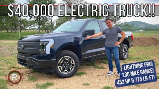 The 2022 Ford F150 Lightning Pro Is A Crazy Affordable Electric Work Truck [upl. by Hanan]