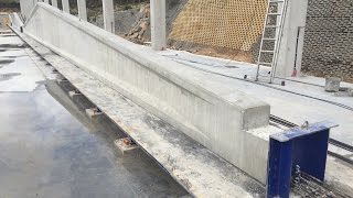 Production of precast prestressed elements on casting bed [upl. by Circosta778]