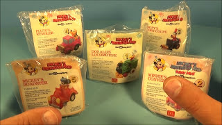 1988 MICKEYS BIRTHDAYLAND WALT DISNEY WORLD SET OF 5 McDONALDS HAPPY MEAL COLLECTIBLES VIDEO REVIEW [upl. by Lepley]