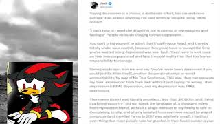 Shadow the Hedgehog reads Joshs depression post EMOTIONAL MATI depression lolcow [upl. by Awra]