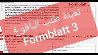 تعبئة Formblatt 3 بالتفصيل  تعبئة طلب البافوغ  فورم بلات ٣ Bafög Formblatt 3 ausfüllen [upl. by Elkraps228]