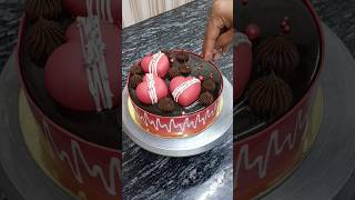 new chocolate cake heart garnishing decoration youtubeshorts shorts viral cakedecorating [upl. by Koerlin675]