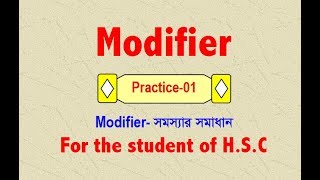 Modifier  Practice 01 HSC English [upl. by Razal]