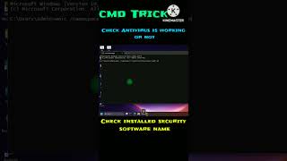 Find Installed Antivirus Name on Windows Using CMD shorts cmd commandprompt [upl. by Hegyera]