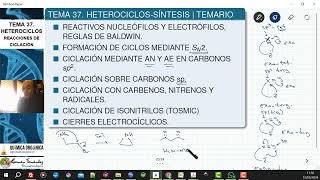 TEMA 37 HETEROCICLOS  SÍNTESIS  TEMARIO [upl. by Mari147]