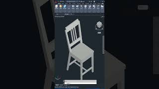 AutoCAD 3D 3D Modeling AutoCAD tutorial chair view shorts [upl. by Mall]