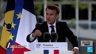 Emmanuel Macron en NouvelleCalédonie  une visite pour tenter de réduire les fractures politiques [upl. by Syhr]