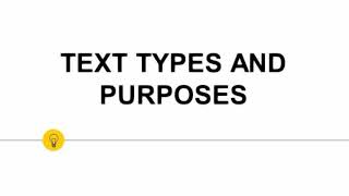 6 Text Types And Purposes [upl. by Eciralc]