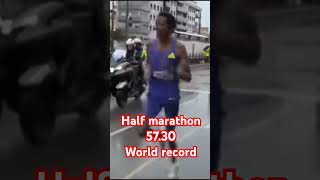 🔥🏃‍♂️Half marathon world record trendingreels subscribe viralshortsshort sports shortvideo [upl. by Asim749]