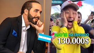 NAYIB BUKELE DONA US130000 EN VIVO A INFLUENCER y a HONDURAS Shin Fujiyama [upl. by Augusto]