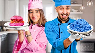 تحدي الطبخ بلون واحد مع نارين بيوتي 👩‍🍳 [upl. by Irok]