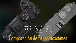 Sony A1 vs Leica ME Typ 240 Una Comparación de Especificaciones [upl. by Hareehat]