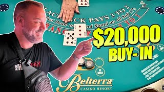 20000 High Limit Blackjack Table At Belterra Casino [upl. by Getter678]