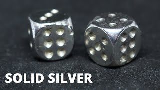 MAKING A PAIR OF SOLID SILVER DICE [upl. by Aititil420]