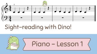 Piano sightreading for beginners  lesson 1 [upl. by Lekym]