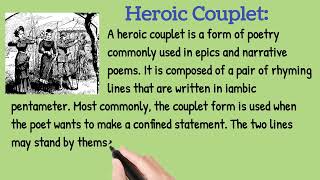 What is Heroic Couplet [upl. by Dietz]