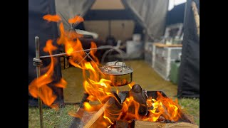 Oztent to Baker Tent Style  Reflector Oven  Billy Can Oven Pizza [upl. by Uttica]