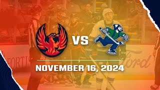 111624  Coachella Valley Firebirds vs Abbotsford Canucks [upl. by Russi]