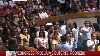 Duterte Robredo proclaimed [upl. by Afrika]