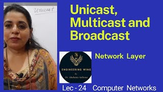 Lec24Difference between UnicastMulticast and broadcast in computer Networks Computer Networks [upl. by Rona672]