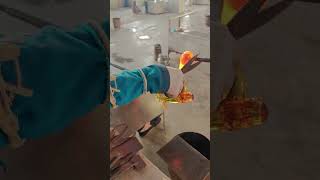 Making a glazed ornament  Liulige glass blowing liuli fused Crafts [upl. by Gae]