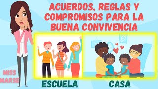 ACUERDOS REGLAS Y COMPROMISOS PARA LA CONVIVENCIA  Escuela y Casa [upl. by Suzanna]