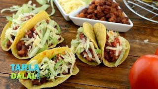 Tacos Veg Mexican Bean Tacos Recipe by Tarla Dalal [upl. by Arhat139]