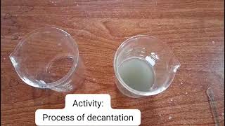 process of decantation [upl. by Annirtak]