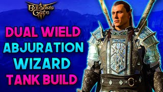 Baldurs Gate 3  Dual Wield Abjuration Wizard Tank Build  FrostLightning Themed Wizard Guide [upl. by Tomchay799]