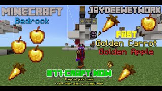 FAST Golden CarrotampApple Auto Crafter TUTORIAL Minecraft Bedrock AKA The MiddleFinger Crafter [upl. by Quartus]