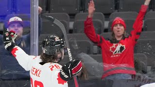 Highlights from Canada vs Latvia at the 2024 IIHF World Junior Championship [upl. by Witte]