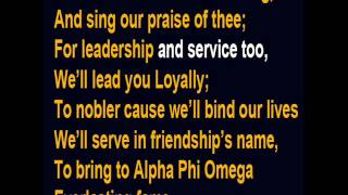 Alpha Phi Omega Service Song [upl. by Rehpotsirh]