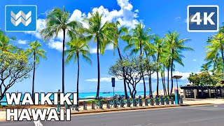 4K Exploring Waikiki in Honolulu Hawaii USA Walking Tour amp Travel Vacation Guide 🎧 Binaural Sound [upl. by Eudoxia]