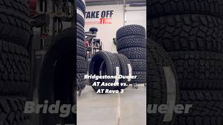 The new Bridgestone Dueler AT Ascent side by side to its predecessor the Dueler AT Revo 3 shorts [upl. by Aciretal]