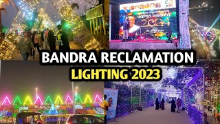 Bandra Reclamation Lighting 2023  New Year 2024 Celebration  Bandra Reclamation In Mumbai [upl. by Alisen989]