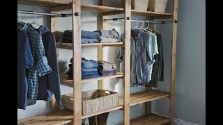 Build a Closet How to Build Industrial Style Closet  Freestanding [upl. by Nodnas]