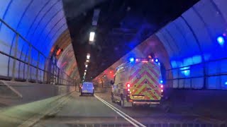 X3 Incident Response Ambulances Respond Through Blackwall Tunnel [upl. by Anavas]