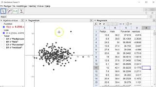 Residualer residualplot og residualspredning for en lineær regressionsmodel i GeoGebra [upl. by Yawnoc]