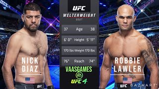 Nick Diaz vs Robbie Lawler 2 prefight staredown  UFC 266 [upl. by Ennaehr]