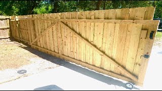 How to build a sliding wooden gate EASY [upl. by Rasec]