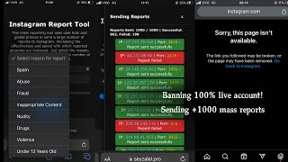 Instagram Mass Reporting Tool  How to Ban Instagram Account Permanently [upl. by Anotyad835]