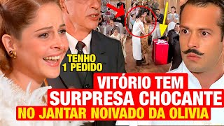 ALMA GÊMEA Vitório tem SURPRESA CHOCANTE no jantar de noivado da Olívia Resumo capítulo de hoje [upl. by Yelwar]