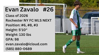 Evan Zavalo  Rochester NY FC MLS NEXT  Soccer Highlight Video 2324 [upl. by Hayimas260]