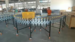 Powered Flexible Telescopic Roller Conveyor Line Fast Conveyor Storage Truck Stack Conveyor [upl. by Eannej]