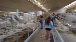 Prehistoric Town of Akrotiri archaeological site Santorini [upl. by Princess]